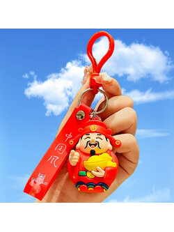 #พร้อมส่ง พวงกุญแจเทพ "องค์เทพไฉ่ซิงเอี๊ยะ" นำโชคลาภ เน้นเสริมดวงการเงิน