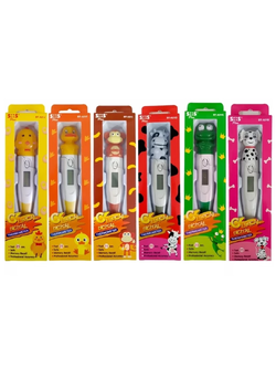 SOS PLUS (เอสโอเอส พลัส) เครื่องวัดอุณหภูมิแบบดิจิตอล (ปลายอ่อน) digital Thermometer รุ่น BT-A21 (ลายหัวสัตว์)