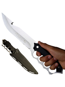 มีดใบตาย Columbia Gut Hook X10 ขนาด 13.6 นิ้ว (34.5 ซม.) ปลายตะขอ พร้อมปลอกมีดพลาสติก ABS ร้อยเข็มขัด