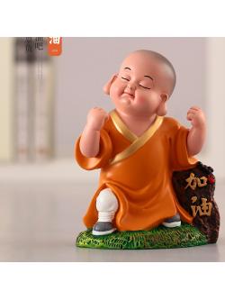 เณรน้อยอารมณ์ดี ตุ๊กตาเรซิ่นประดับบ้าน นำเข้าจากมณฑลกวางตุ้งประเทศจีน