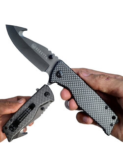 มีดพับ Beretta X23 ขนาด 7.9 นิ้ว (20 ซม.) - ด้ามสีดำ