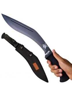 มีดพก มีดกุรข่า มีดเดินป่า มีดใบตาย Cold Steel Conqueror Kukri ขนาด 17.5 นิ้ว (44 ซม.) สีดำ พร้อมซองผ้าไนล่อนใส่มีด