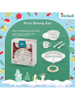 **ลดพิเศษ10%** (NEW💚) RICHELL (ริเชล) ชุดทานอาหารลายการ์ตูนชุดใหญ่ รุ่น First Dining set ลายน่ารักเหมาะสำหรับเด็ก