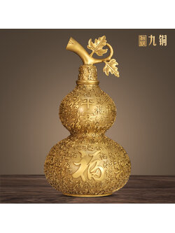 น้ำเต้าเรียกทรัพย์ งานทองเหลืองคุณภาพสูง