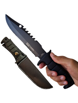 มีดใบตาย Columbia 168A ขนาด 11.2 นิ้ว (29 ซม.) พร้อมซองไนล่อนสำหรับเก็บมีด