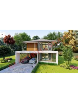 แบบบ้าน 2 ชั้น สไตล์คอนเทมโพรารี่ NA-215 ขนาด 217.17 ตร.ม. 3 ห้องนอน 3 ห้องน้ำ