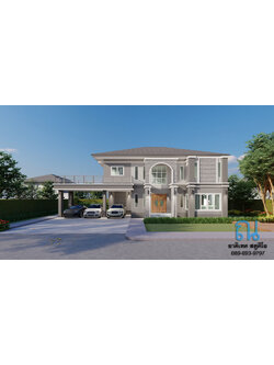 แบบบ้าน 2 ชั้น สไตล์คอนเทมโพรารี่ NA-224 ขนาด 335 ตร.ม 4 ห้องนอน 5 ห้องน้ำ