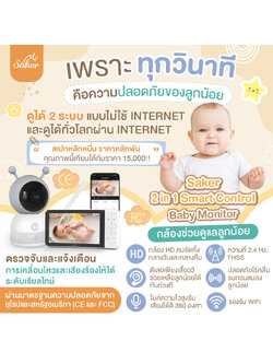 (คลื่นปลอดภัย)Saker BABY MONITOR กล้องดูแลลูกน้อย รุ่นใหม่! ไร้สาย ไม่ต้องใช้เน็ต 13 ฟีเจอร์สุดล้ำ