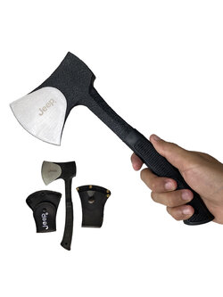 ขวานเดินป่า JEEP AXE ขนาด 11 นิ้ว (28 ซม.) พร้อมซองไนล่อนปลอกพลาสติก ABS สำหรับเก็บขวาน
