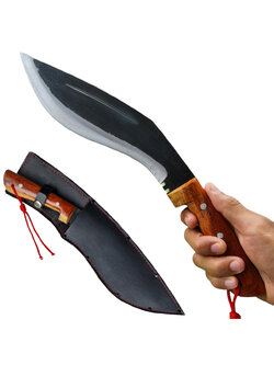 มีดใบตาย มีดกุรข่าขนาด 14.4 นิ้ว (36.5 ซม.) พร้อมซองมีดร้อยเข็มขัดสำหรับเก็บมีด