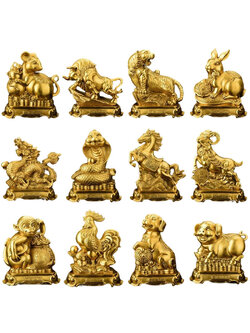 #รูปหล่อทองเหลือง 12 นักษัตร สัตว์มงคล,แก้ปีชง ตามปีนักษัตร