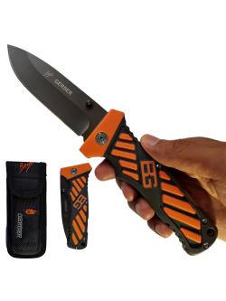 GERBER Folding Sheath Knife มีดพับขนาด 8.7 นิ้ว (22.2 ซม.) พร้อมปลอกเก็บมีดร้อยเข็มขัด