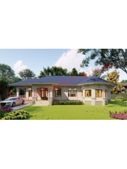 แบบบ้านชั้นเดียว สไตล์คอนเทมโพรารี่ NA-111 ขนาด 219.40 ตร.ม. 3 ห้องนอน 4 ห้องน้ำ