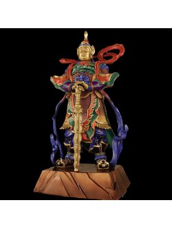 พระเวทโพธิสัตว์(อุ่ยท้อผ่อสัก) งานทองเหลืองลงสีคุณภาพสูง เสริมมงคลในทุกๆด้าน