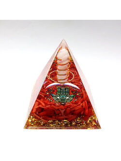 #พีระมิดคริสตัลกรวดอีพ็อกซี่ หินมาลาไคต์(Malachite)