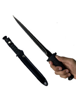 มีดขูดชาร์ป เหล็กขูดชาร์ปขนาด 13.6 นิ้ว (34.5 ซม.) ด้ามโพลีเมอร์ พร้อมซองหนังร้อยเข็มขัดสำหรับเก็บ