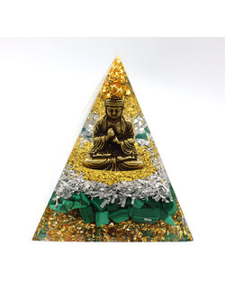 #พีระมิดคริสตัลกรวดอีพ็อกซี่ หินมาลาไคต์(Malachite)