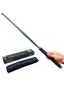 ดิ้ว Eagle Baton ก้านดิ้วสีรุ้งขนาด 24.6 นิ้ว (62.5 ซม.) พร้อมซองไนล่อนร้อยเข็มขัดสำหรับเก็บดิ้ว