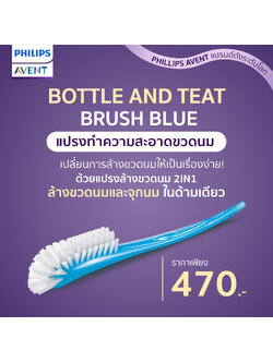 #Philips Avent เปลี่ยนการล้างขวดนมให้เป็นเรื่องง่าย! ด้วยแปรงล้างขวดนม 2IN1 ล้างขวดนมและจุกนมในด้ามเดียว เพียงพลิกด้านก็จะสามารถเปลี่ยนเป็นแปรงล้างจุกนมได้ในทันที! (SCF145/06)