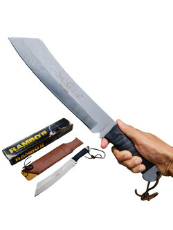 มีดเดินป่า มีดใบตาย RAMBO IV (RAMBO 4) Machete Knife ขนาด 16.5 นิ้ว (42 ซม.) พร้อมซองหนังสำหรับเก็บมีด