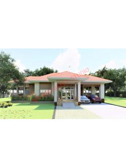 แบบบ้านชั้นเดียว สไตล์คอนเทมโพรารี NA-101 ขนาด 149 ตร.ม. 2 ห้องนอน 2 ห้องน้ำ