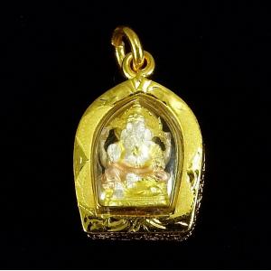 องค์พระพิฆเนศวร์ มหาเทพผู้ประทานความสำเร็จ เลี่ยมกรอบทอง 75%