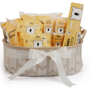 MOBY (โมบี้) Newborn essentials (gift basket) ตะกร้าผ้าเยี่ยมคลอด
