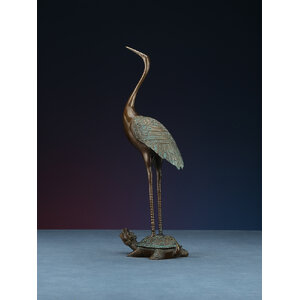 #นกกระเรียนเหยียบหลังเต่ามังกร นำพาโชคลาภ อายุยืนยาว