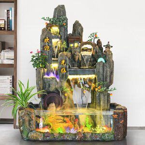 #อ่างน้ำพุ,น้ำตกปรับภูมิทัศน์ห้องนั่งเล่นตกแต่งบ้าน,สำนักงาน เสริมฮวงจุ้ย