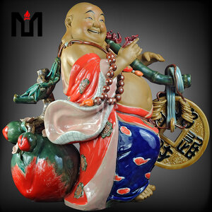 พระสังกัจจายน์เนื้อดินเผา,เซรามิกสไตล์จีน อรหันต์แห่งความอุดมสมบูรณ์