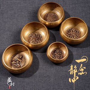 Tibetan Singing Bowl ขันทิเบต(ทองเหลือง) งานทำมือโดยช่างฝีมือชาวเนปาล