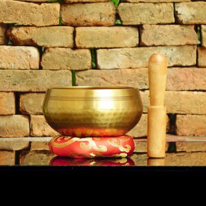 ขันทิเบต(ทองเหลือง) Tibetan Singing Bowl งานทำมือโดยช่างฝีมือชาวเนปาล (11 cm.)