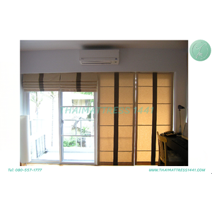 ผ้าม่านพับ กันแสง และ UV (Roman blind)
