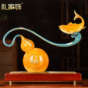 #ผลน้ำเต้าเรียกทรัพย์ งานทองเหลือง เครื่องประดับปรับฮวงจุ้ยเสริมความมั่งคั่งร่ำรวย