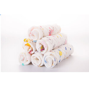 ผ้าอ้อมถูตัว สำหรับเด็ก ผ้านุ่มนิ่ม เพื่อผิวสัมผัสอันบอบบางของลูกน้อย ไม่ก่อให้เกิดการระคายเคือง 1แพ็ค5ชิ้น (คละลาย)