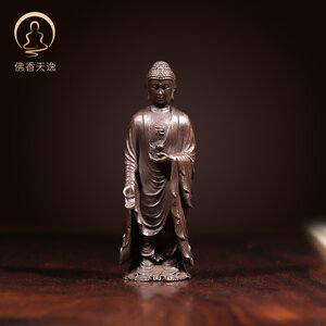 รูปหล่อพระพุทธรูปทิเบต (ทองเหลือง+กล่องไม้มะฮอกกานี) บูชาเสริมศิริมงคล