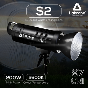 Lakrone S2 LED 200W ไฟแอลอีดี 200 วัตต์ พร้อมอุปกรณ์ในชุด
