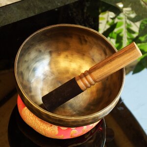 ขันทิเบต(ทองเหลือง)Tibetan Singing Bowl งานทำมือโดยช่างฝีมือชาวเนปาล ขนาด 18 cm.