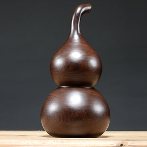 น้ำเต้าเรียกทรัพย์ ไม่มะเกลือ งานแกะสลักไม้จริงจากฝูเจี้ยน ประเทศจีน