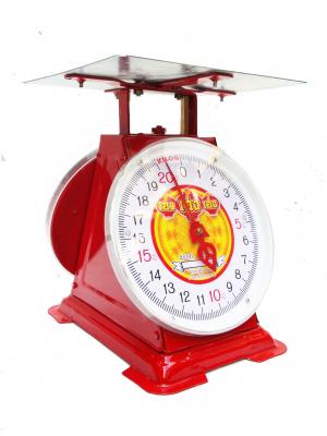 เครื่องชั่งสปริง ตราเฮงเฮงเฮง ตัวถังเหล็ก พิกัด 20 กก. จานแบน