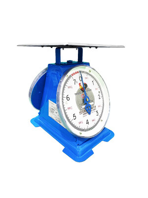 เครื่องชั่งสปริง ตราไก่สามห่วง ตัวถังเหล็ก พิกัด 7 กก. จานแบน