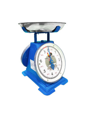 เครื่องชั่งสปริง ตราไก่สามห่วง ตัวถังเหล็ก พิกัด 7 กก. จานลึก