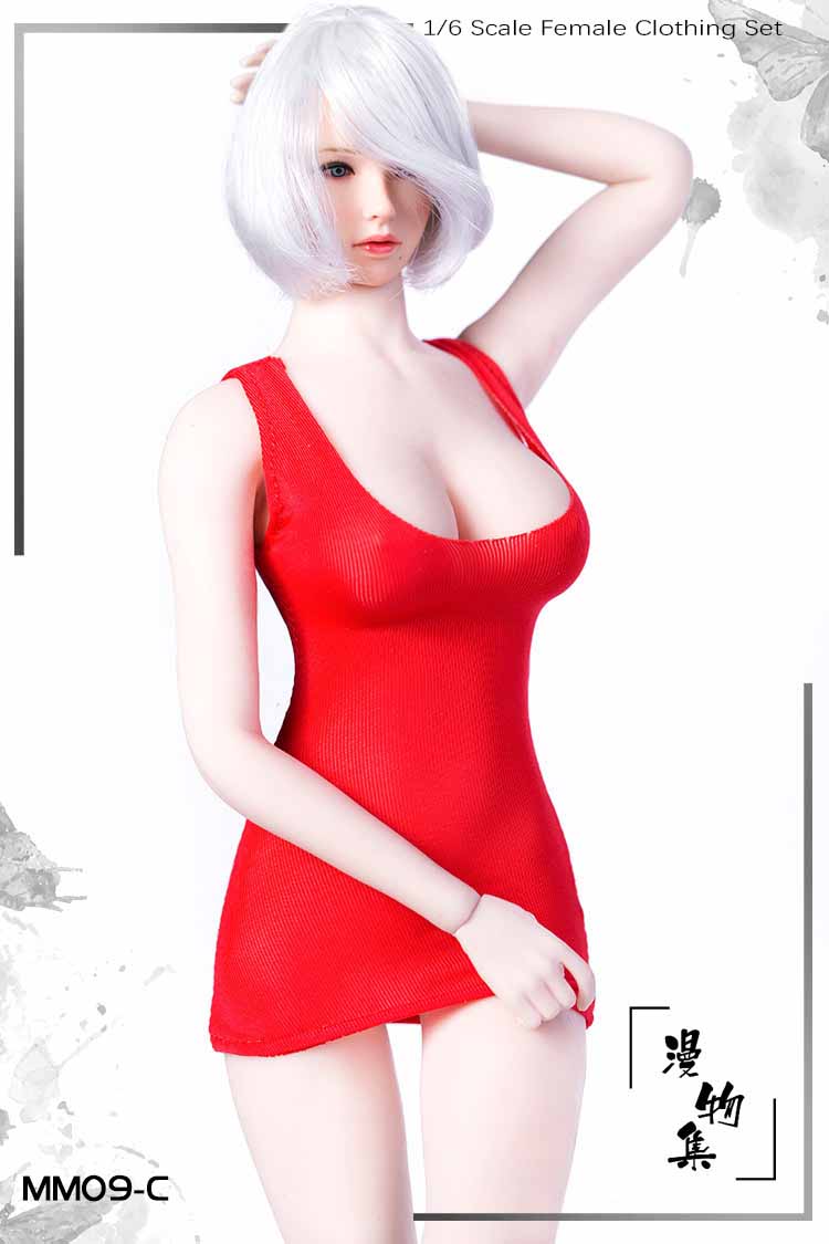 Manmodel MM09 Female Low-cut u collar mini dress