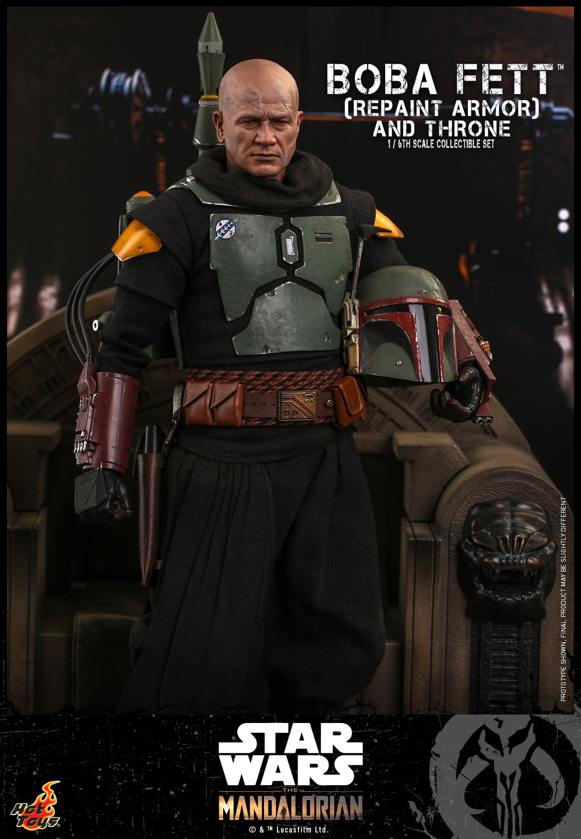 Hot Toys TMS056 1/6 Star Wars: The Mandalorian™ - Boba Fett (Repaint Armor) and Throne