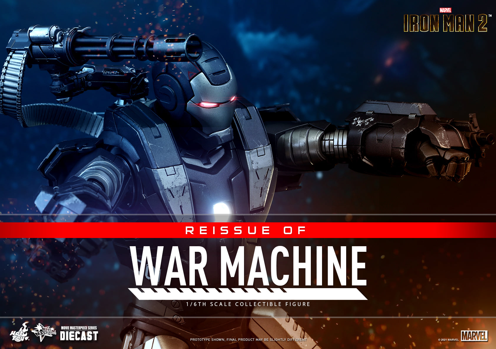 Hot Toys MMS331D13B 1/6 Iron Man 2 - War Machine (Reissue)