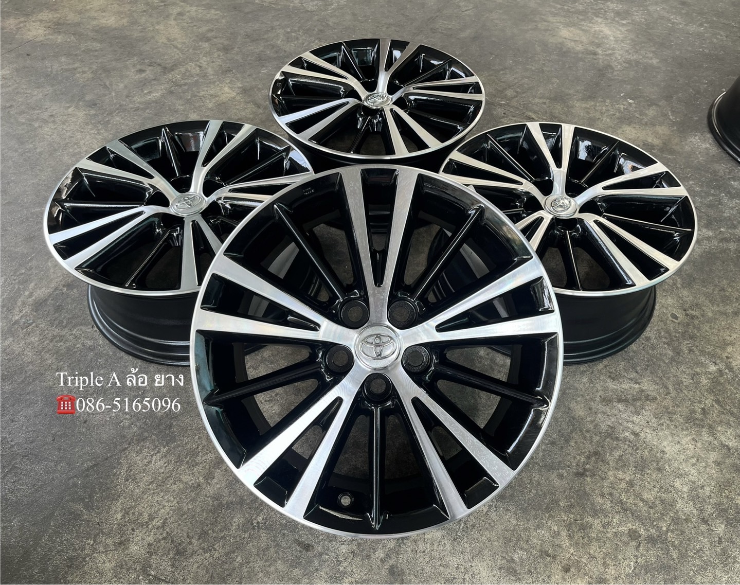 ✨ล้อแม็ก 5รู100✨Toyota Altis ขอบ 16 ดำหน้าเงา💖สวยกริ๊บ💖