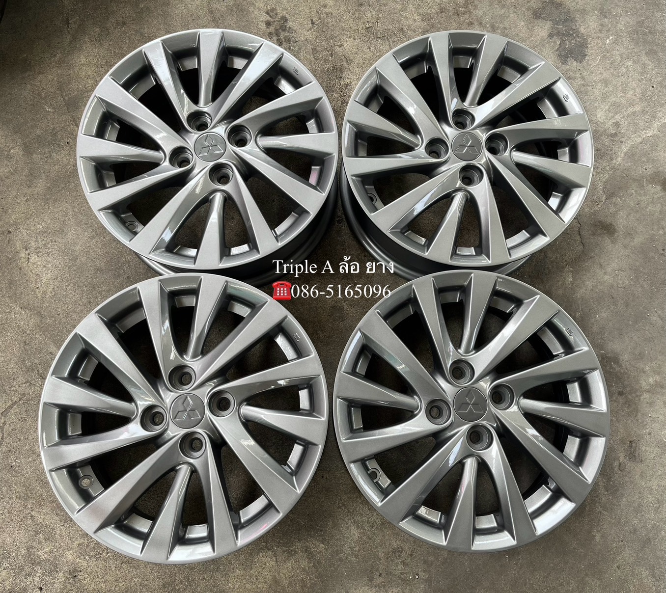 ✨ล้อแม็ก✨Mitsu Attrage ขอบ 15 สีเทา💖สวยกริ๊บ💖