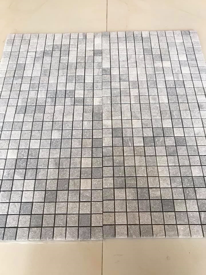 หินสวย Crystal Black Mosaic หินธรรมชาติ พร้อมส่ง