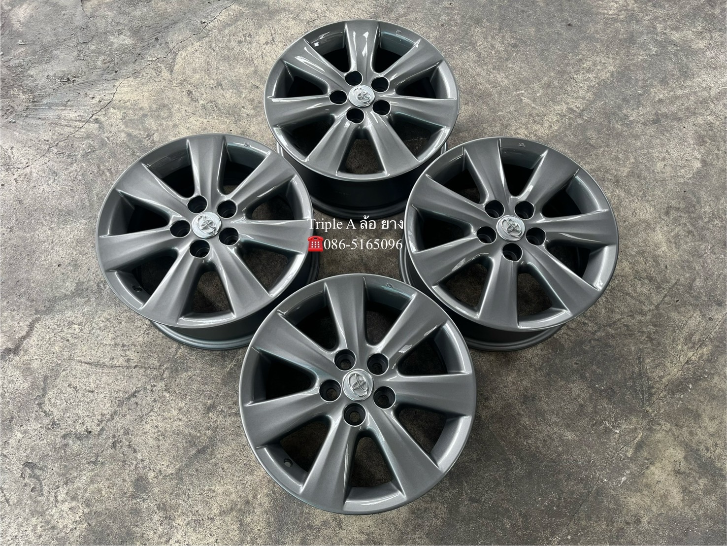 ✨ล้อแม็ก✨5รู100✨Toyota Altis ขอบ 15 สีเทา💖สวยกริ๊บ💖