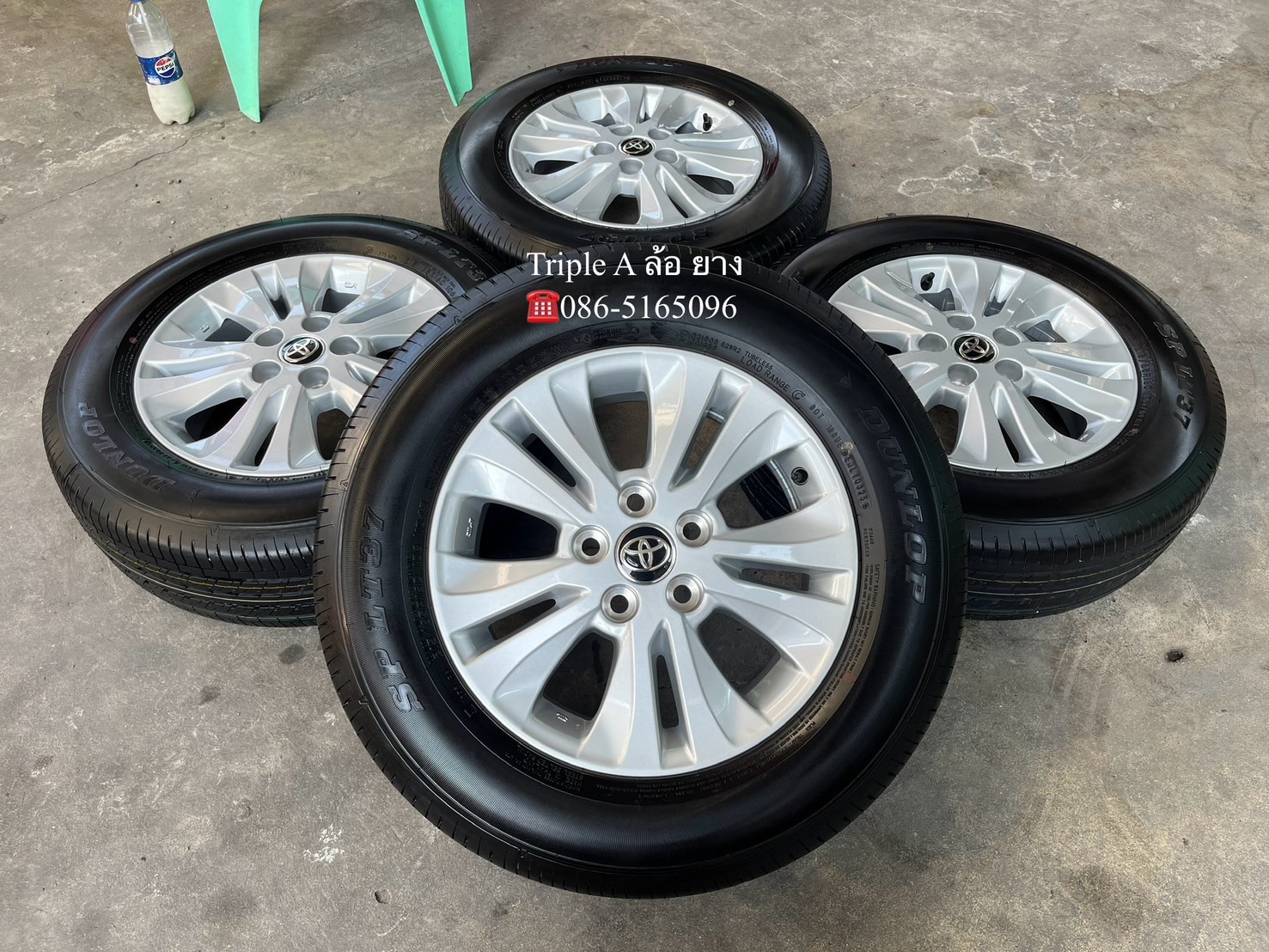 💥ปี25💥✨ล้อแม็กป้ายแดง✨Toyota Revo ขอบ 16 พร้อมยางใหม่ป้ายแดง 215-65-16 Dunlop💖ใหม่กริ๊บ💖